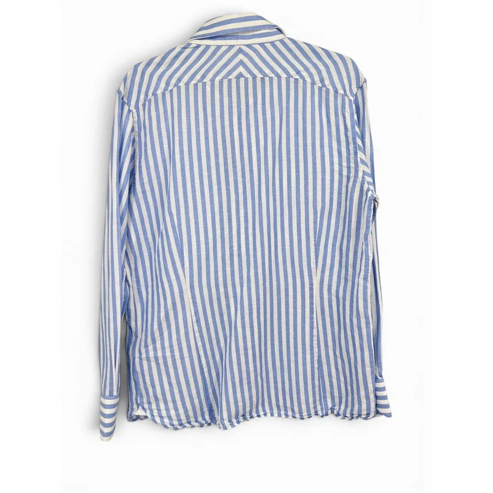 Banana Republic Mens Light Blue Slim Fit Linen Cotton Dress Shirt L Spring 2025